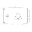 Serrure monopoint en applique ERCY 5 goupilles 5G horizontal fouillot droite cylindre de 50 mm HERACLES C5-501713-1 photo du produit