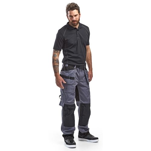 Pantalon Artisan bicolore gris clair/noir T54C - BLÅKLÄDER - 150418609499D116 pas cher Secondaire 4 L
