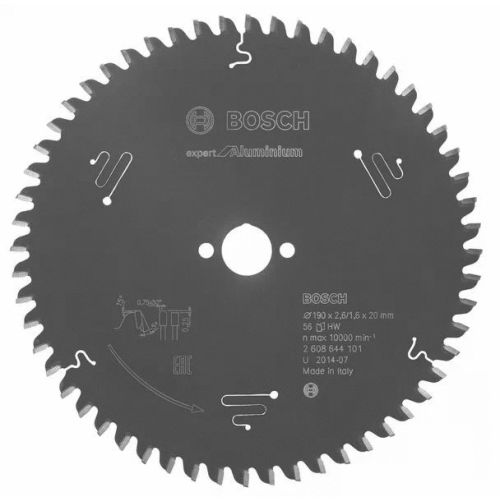 Lame de scie circulaire pour aluminium 190 x 20 x 1,6mm 56 dents - BOSCH EXPERT - 2608644101 pas cher