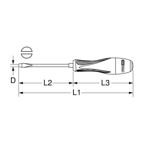 Tournevis ULTIMATEPLUS extra long fente 300 x 8 mm KS TOOLS 922.6017 photo du produit Secondaire 1 L