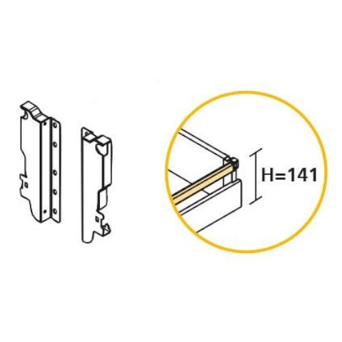 Jeu de fixation vantage pour rehausse simple hauteur 141 mm blanc EMUCA 3006612 photo du produit Secondaire 1 L