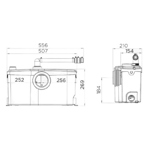 Broyeur Sanibest Pro - SFA - B3PRO pas cher Secondaire 1 L
