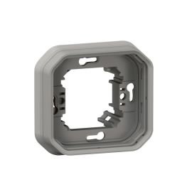 Support plaque étanche PLEXO Legrand encastré 1 poste gris - 069681L photo du produit Principale M