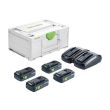 Set énergie 18V SYS 4 x 4 / TCL 6 DUO + coffret SYSTAINER 3 - FSETOOL - 577104 pas cher