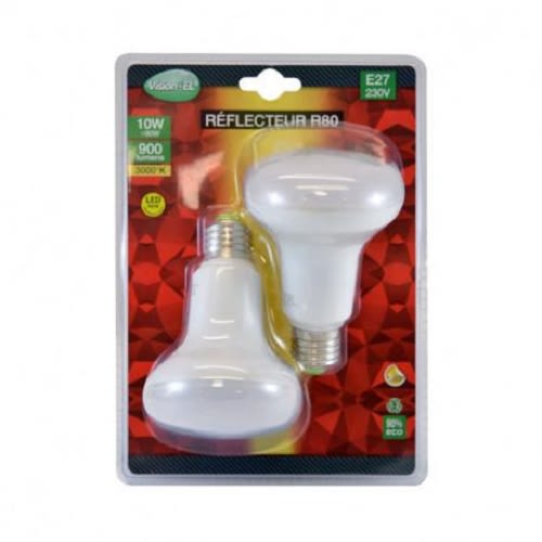Ampoule LED E27 10 W SMD R80 3000 K pack de 2 MIIDEX LIGHTING 76661 photo du produit Secondaire 1 L