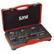 Coffret douilles et accessoires 1/4'' et 1/2'' - 52 outils - SAM OUTILLAGE - 75-RS1 pas cher