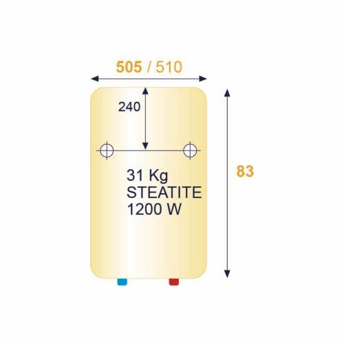 Chauffe-eau électrique vertical mural stéatite 100L - CHAFFOTEAUX - 3000572 pas cher Secondaire 1 L