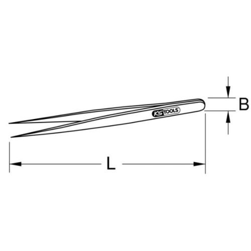 Pince brucelle TITANPLUS 150 mm KS TOOLS 965.1301 photo du produit Secondaire 1 L