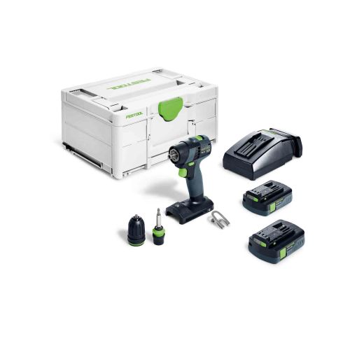 Perceuse-visseuse 18V TXS 18 C 3,0-PLUS + 2 batterie 3Ah + chargeur en coffret Systainer 3 - FESTOOL - 576895 pas cher