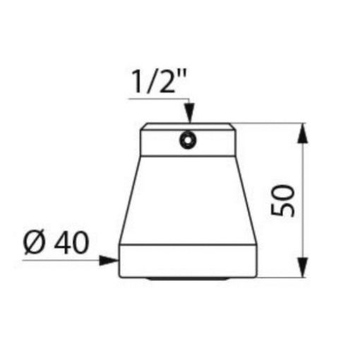 Pommeau de douche suspendu GYM inviolable F1/2'' - DELABIE - 716000 pas cher Secondaire 1 L