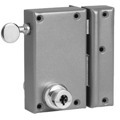 Serrure en applique vertical tirage cylindre de 45mm 5 ailettes droite - POLLUX - 211510 pas cher