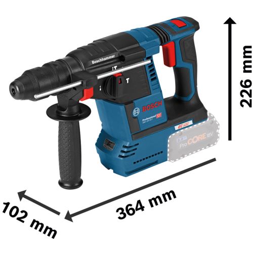 Perforateur SDS Plus 18V GBH 18V-26 F 2,6J (sans batterie ni chargeur) en coffret L-BOXX - BOSCH - 0611910001 pas cher Secondaire 2 L