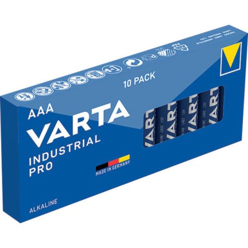 Boîte de 10 piles alcalines INDUSTRIAL Pro 1,5 V LR03 VARTA 4003211111 photo du produit