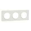 Plaque ODACE TOUCH horizontal/vertical blanc 3 postes - SCHNEIDER ELECTRIC - S520806 pas cher