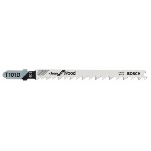 5 lames pour scie sauteuse Clean for Wood T 101 D BOSCH 2608630032 photo du produit
