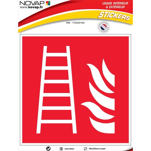 Plaque adhésive Echelle 200x200mm - NOVAP - A 403 2382 pas cher