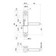 Paumelle fiche menuisé PVC diamètre 15mm hauteur 83mm époxy blanc - MONIN - 654020 photo du produit Secondaire 1 S