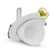 Spot LED escargot BOUTICA CCT 38 W rond inclinable et orientable CCT 3000 K / 4000 K / 5700 K blanc MIIDEX LIGHTING 767440 photo du produit