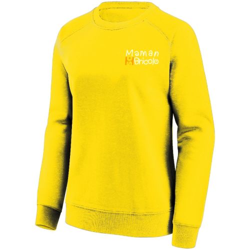 Sweat col rond Maman Sobricolo jaune TS - SWJH030SYS pas cher Secondaire 1 L