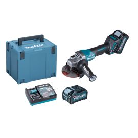 Meuleuse 40 V Makita GA013GM201 + 2 batteries 4 Ah + chargeur + coffret MAKPAC 4 pas cher Principale M