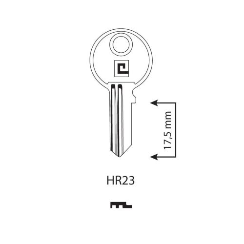 Ebauche de clé type Ronis pour batteuse boite de 100 Héraclès HR23 photo du produit Secondaire 1 L