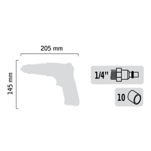 Perceuse visseuse pneumatique 300W réversible 10mm - GENERAL PNEUMATIC - GP2306A pas cher Secondaire 1 L