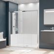 Cabine de douche Douch'Etanch First en U 130x70cm blanc - CUISIBANE - DE13070-U-B-FIR pas cher