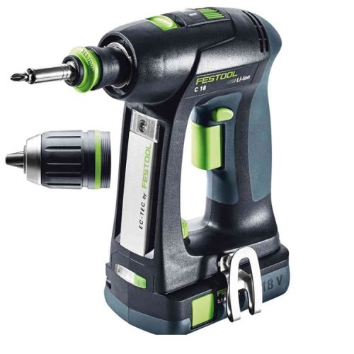 Perceuse-visseuse 18 V C 18 C  + 2 batteries 3,1 Ah + chargeur + coffret systainer3 FESTOOL 576437 photo du produit Secondaire 1 L