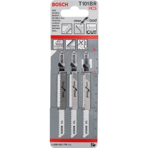 3 lames de scie sauteuse T 101 BR longueur 100 mm BOSCH 2608633779 photo du produit Secondaire 3 L