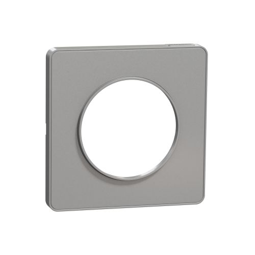 Plaque ODACE Touch aluminium 1 poste  - SCHNEIDER ELECTRIC - S530802 pas cher