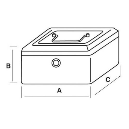 Coffret monnaie à combinaison numéro 1 75X155X120mm - JOMA - 6041 pas cher Secondaire 2 L