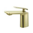 Robinet sur plage de lavabo  SCAMANDRE 020 or brossé HUDOR B284 photo du produit Secondaire 2 S