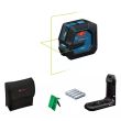 Laser lignes 3,7 V GLL 20-22 G Professional (sans batterie ni chargeur) + 4 piles 1,5 V LR6 AA + poche + platine BOSCH 0601065600 photo du produit