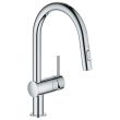 Mitigeur d'évier MINTA bec haut douchette extractible 2 jets GROHE 32321002 photo du produit