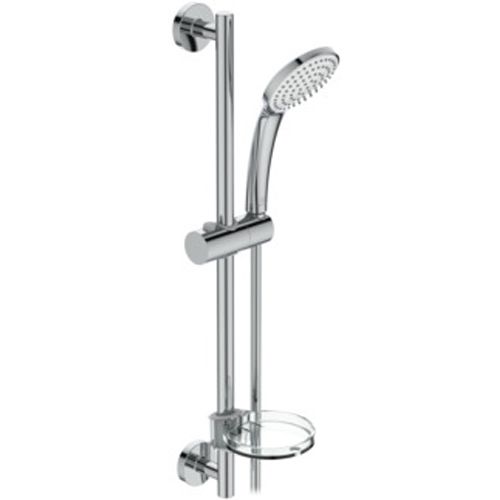 Barre de douche 600 mm IDEALRAIN avec douchette 80 mm et flexible 1750 mm IDEAL STANDARD B9503AA photo du produit