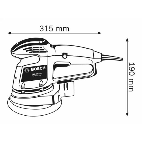 Ponceuse excentrique 340W GEX 34-150 en boîte carton - BOSCH - 0601372800 pas cher Secondaire 2 L