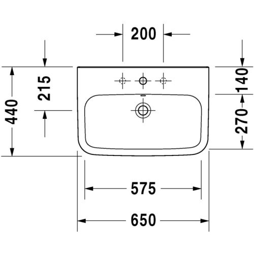 Colonne de lavabo DURASTYLE blanc - DURAVIT - 858290000 photo du produit Secondaire 3 L