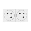 Double prise de courant 2 x 2P+T surface MOSAIC LINK raccordement latéral 4 modules blanc - LEGRAND - 077142 pas cher Secondaire 1 S