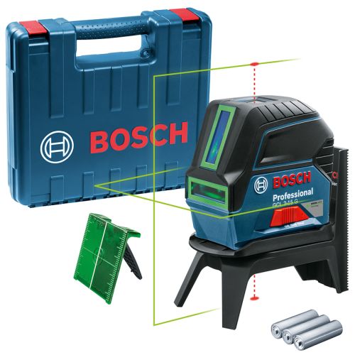 Laser points et lignes GCL 2-15 G Professional + 3 piles 1,5 V + coffret BOSCH 0601066J00 photo du produit