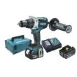 Perceuse visseuse 18V + 2 batteries 5 Ah + chargeur + MAKPAC MAKITA DDF481RTJ photo du produit