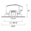 Spot encastrable LED YOURHOME blanc IP44 480lm 840 - SYLVANIA - 0005271 pas cher