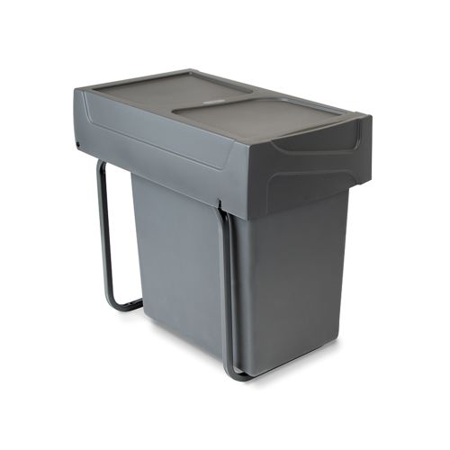 Poubelle fixation inférieure 1 bac 20 l plastique gris EMUCA 8199323 photo du produit Secondaire 2 L
