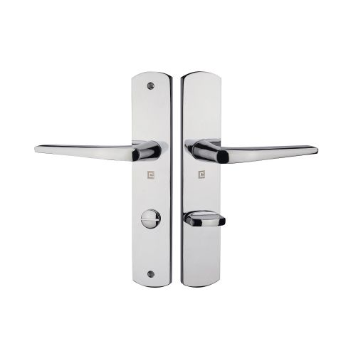 Ensemble sur grande plaque KROM HOME entraxe de fixation 195mm condamnation chromé - HERACLES - B-KROM-04 pas cher