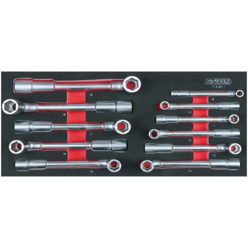 Module de clés à pipe débouchées 6 pans 11 pièces KS TOOLS 713.2011 photo du produit