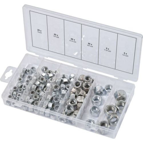 Assortiment d'écrous autobloquants UNF 100 pièces KS TOOLS 970.0490 photo du produit