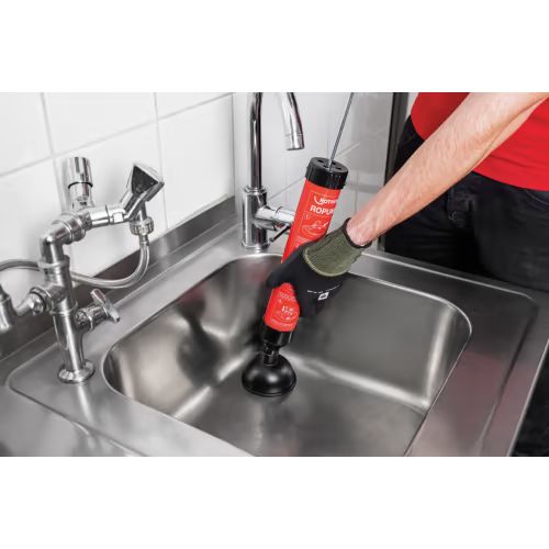 Déboucheur à main Ropump® avec ventouse inclinable pour lavabo/évier - ROTHENBERGER - 71991 pas cher Secondaire 3 L