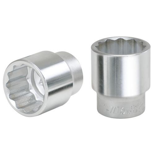 Douille 12 pans 1'' finition satinée chrome vanadium 1,7/16'' KS TOOLS 911.1073 photo du produit