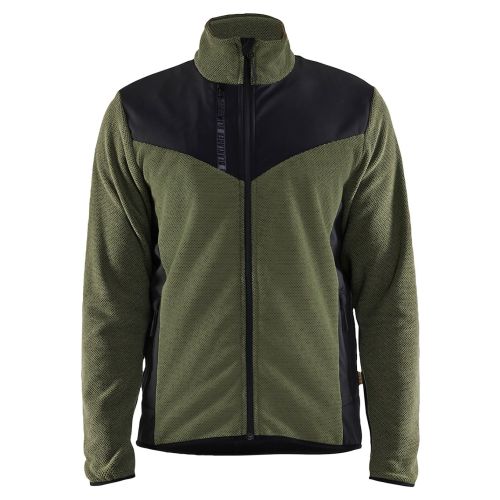 Veste tricot&eacute;e Softshell vert fonc&eacute;/noir TM - BL&Aring;KL&Auml;DER - 594225364199M pas cher