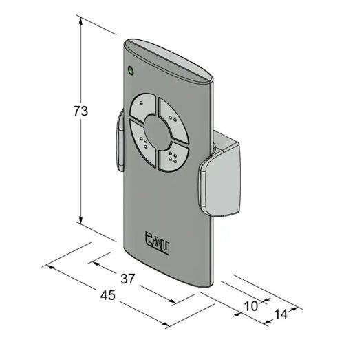 Emetteur 433.92 MHz 4 boutons TAU ITALIE P-250T-4 photo du produit Secondaire 2 L