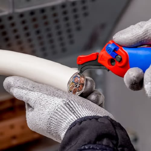 Couteau à dégainer avec sabot de guidage KNIPEX 16 50 145 SB photo du produit Secondaire 9 L